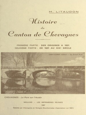 cover image of Histoire du canton de Chevagnes (1). Des origines à 1531